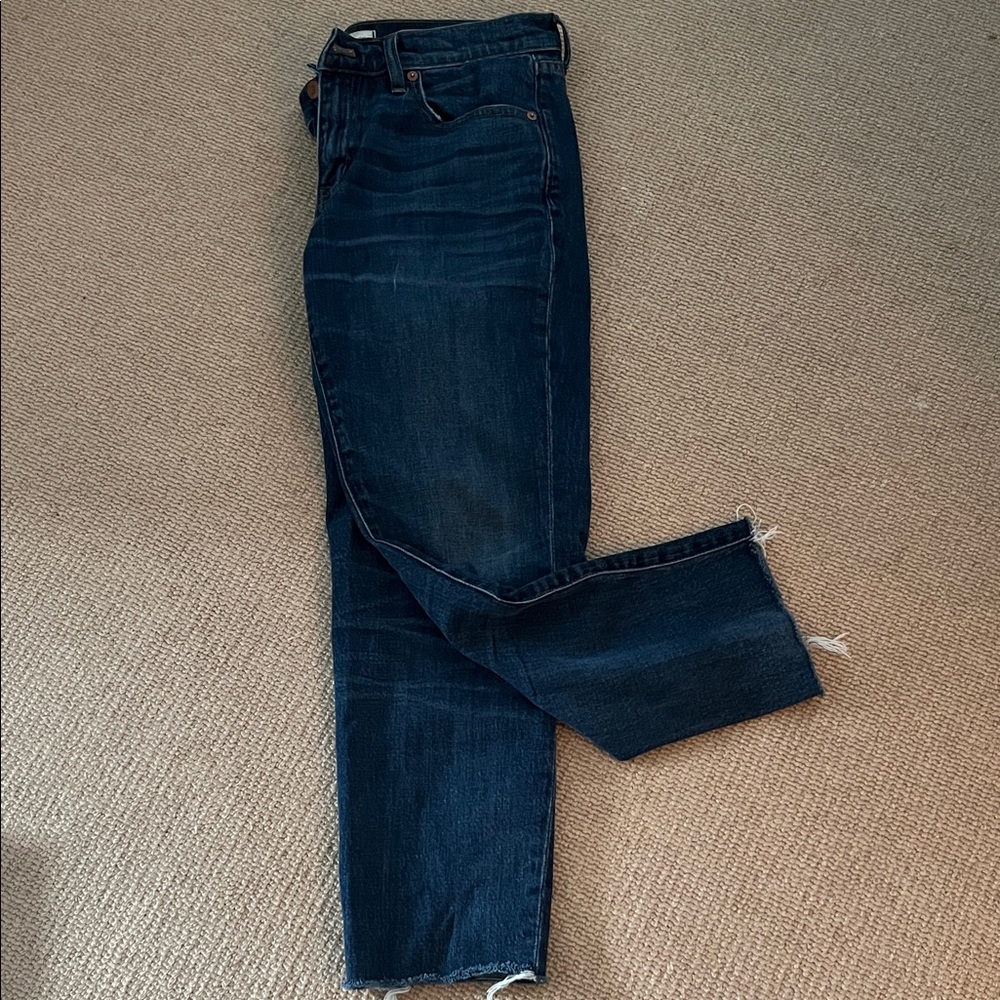 Madewell Dark Blue Straight-Leg Jeans
